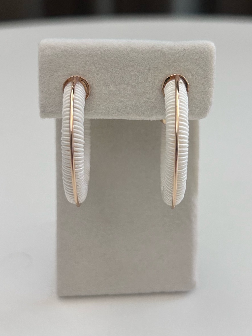 SUGARFIX by BaubleBar Threaded Hoop Earrings - White